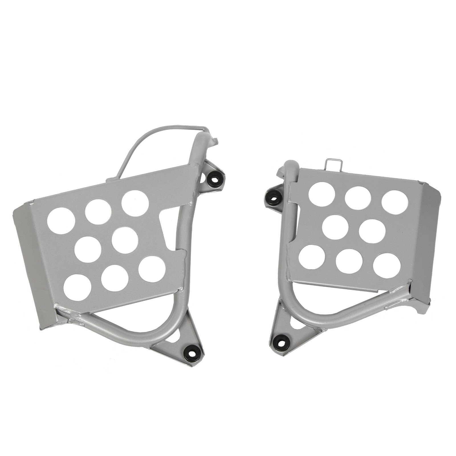 LH + RH Heel Guard Footrest W/Black Nerf Bars For Yamaha Banshee 1987-2006