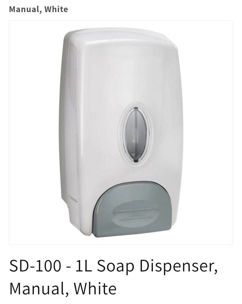 Winco SD-100 32 oz. Wall Mounted Soap Dispenser