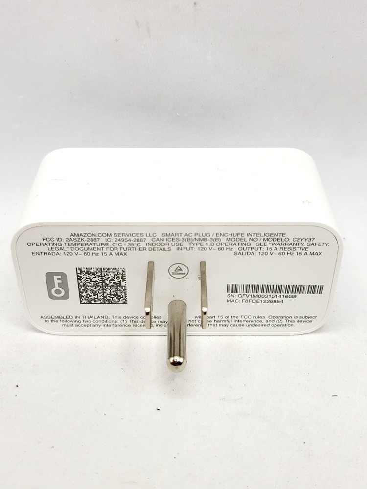 Used - Amazon Alexa Smart Plug C2YY37 - White