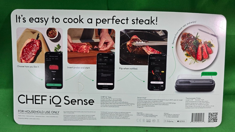 IQ Sense Wireless Coocking Thermometer New (E6)
