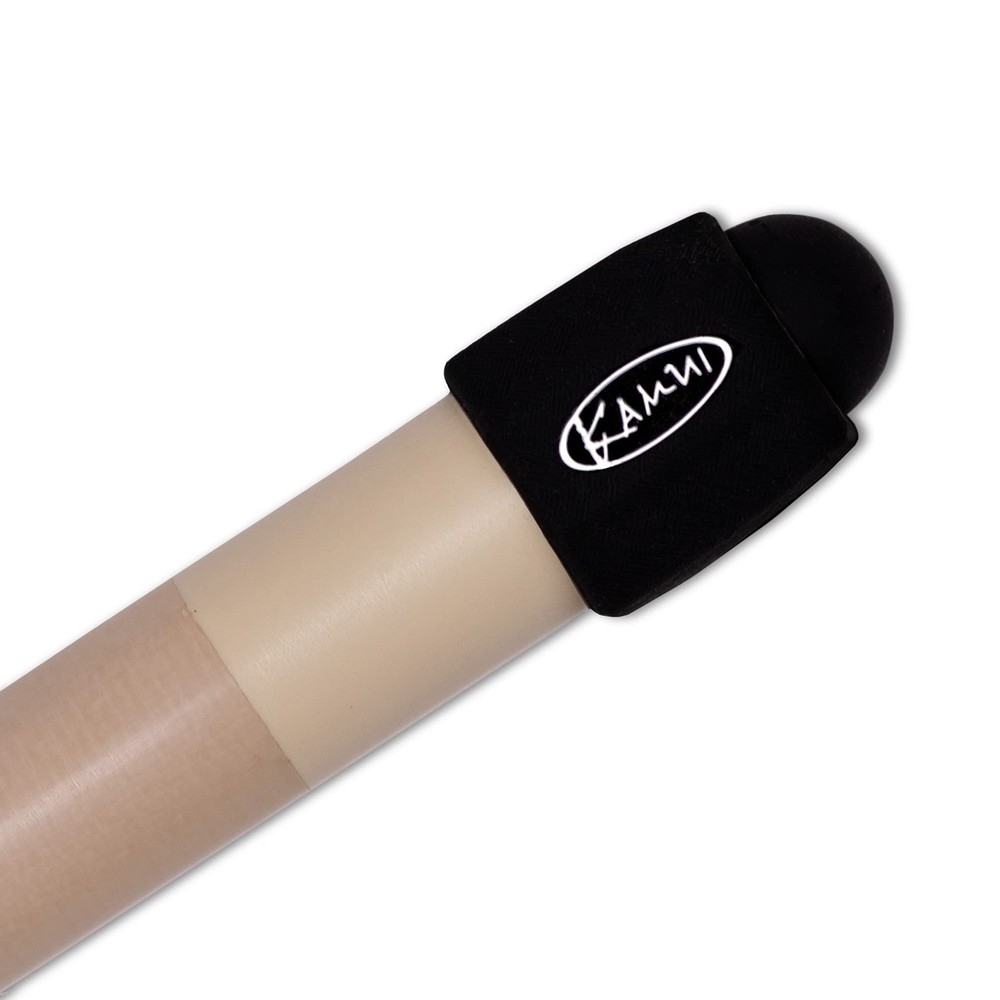 Billiard Cue Tip Protector 2-Pack Leather Burnisher (Black)