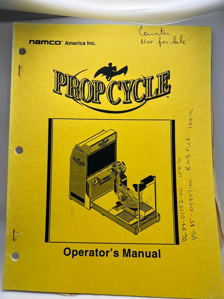 NAMCO: Arcade game Manuals Collection from distributors library YOUR CHOICE