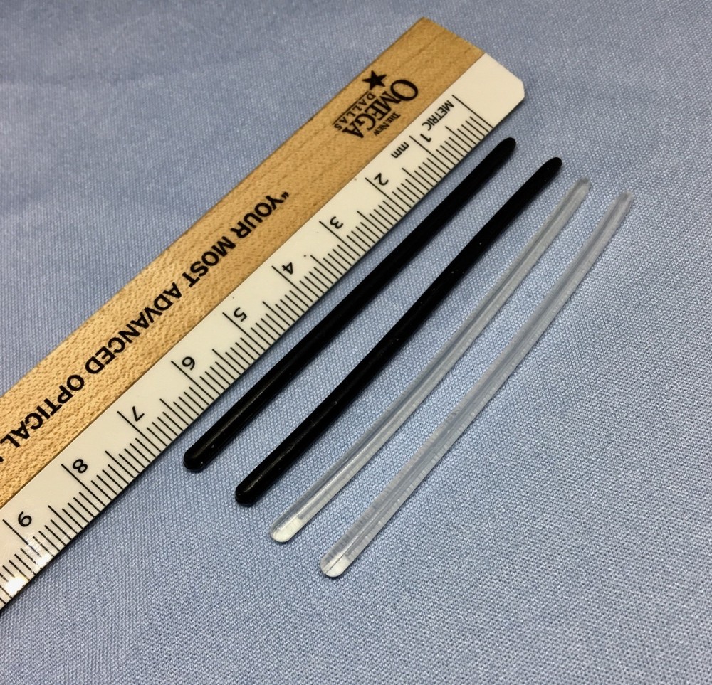2 Pairs High Quality Silicone temple tip for Thin wire Rimless Frames temples