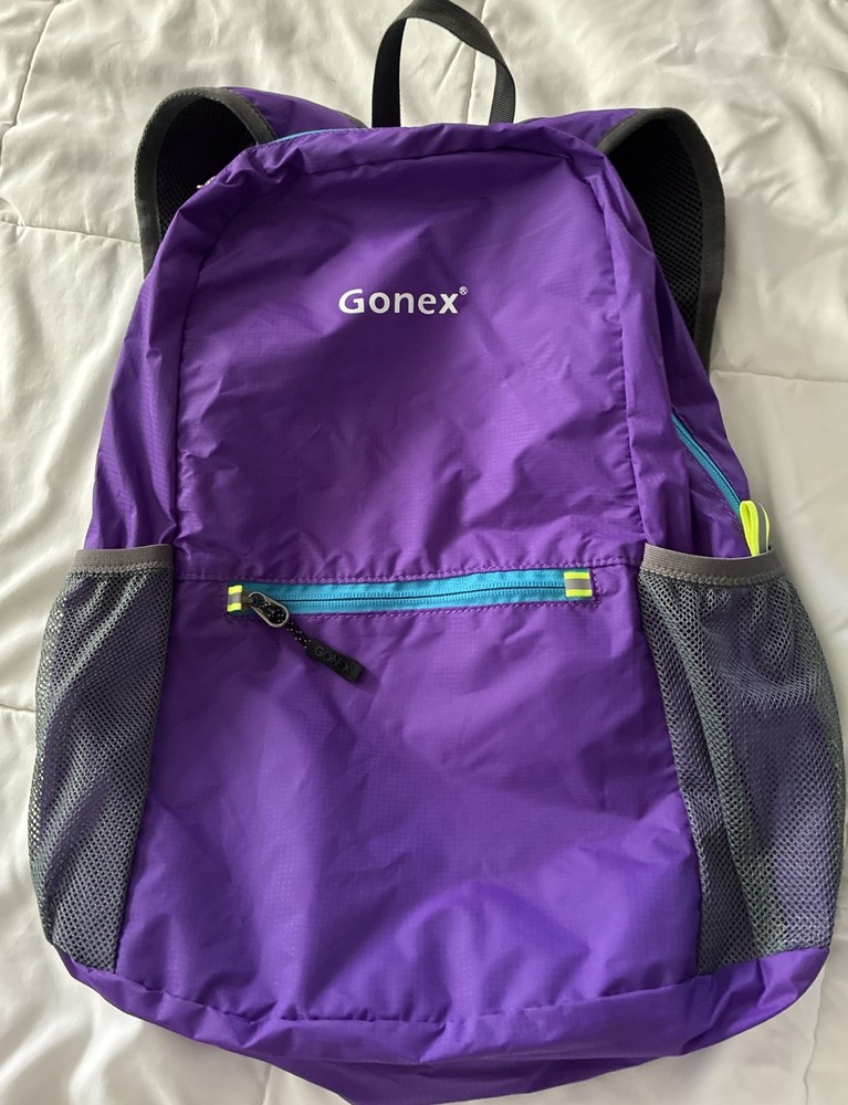 Gonex Lightweight Packable Travel Backpack Purple Flexible