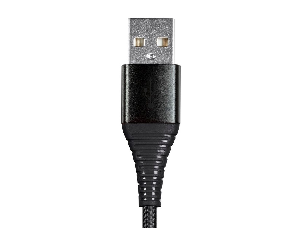 Monoprice USB 2.0 Micro B to Type A Charge & Sync Braided Cable - 6ft - Black