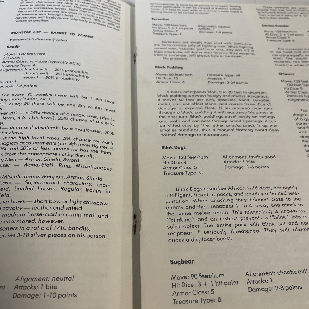 D&D Blue Rules Book - Dungeons and Dragons 2001