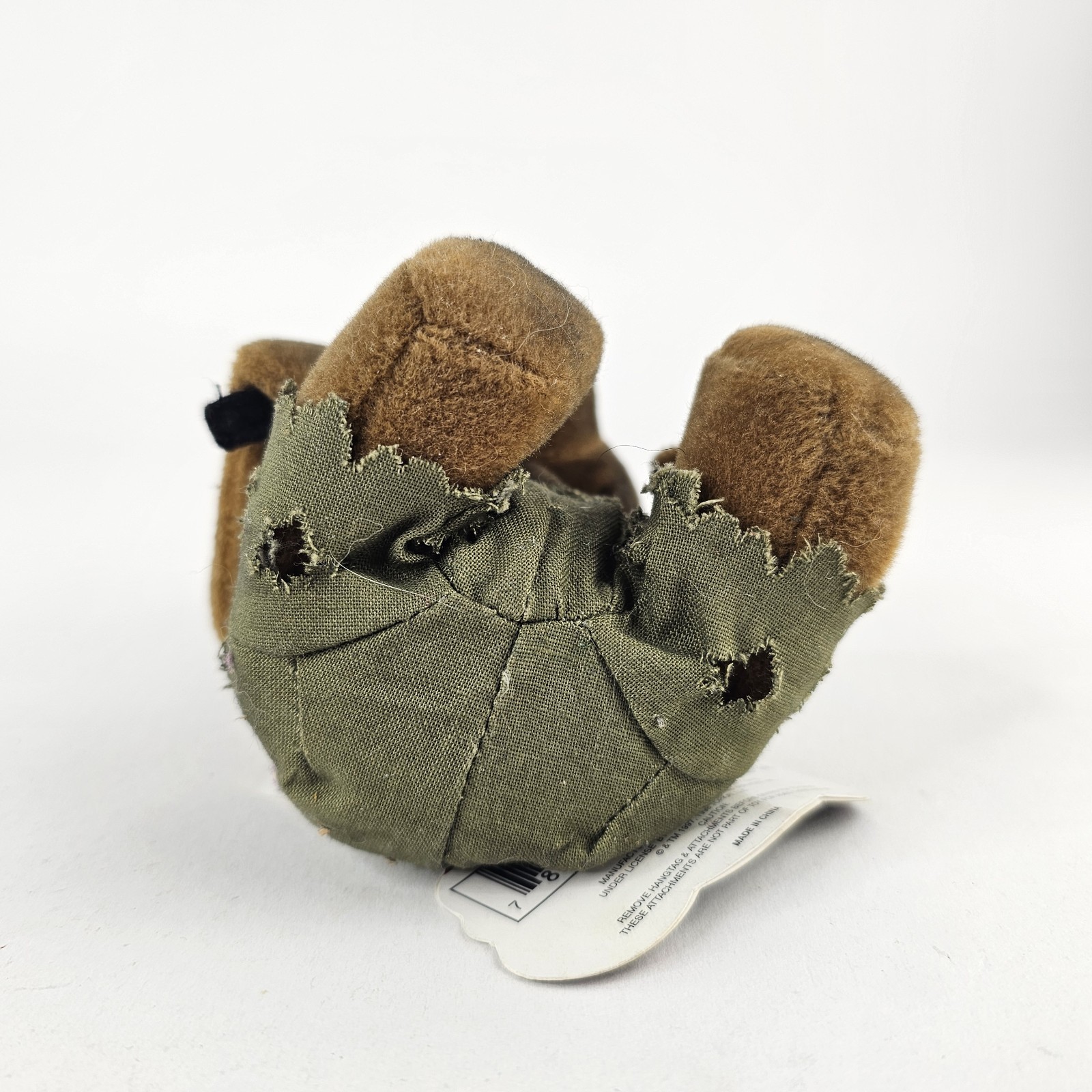 Vintage 1998 Meanies Series 2 Burny The Bear Burnt Fire Plush W/ Tag