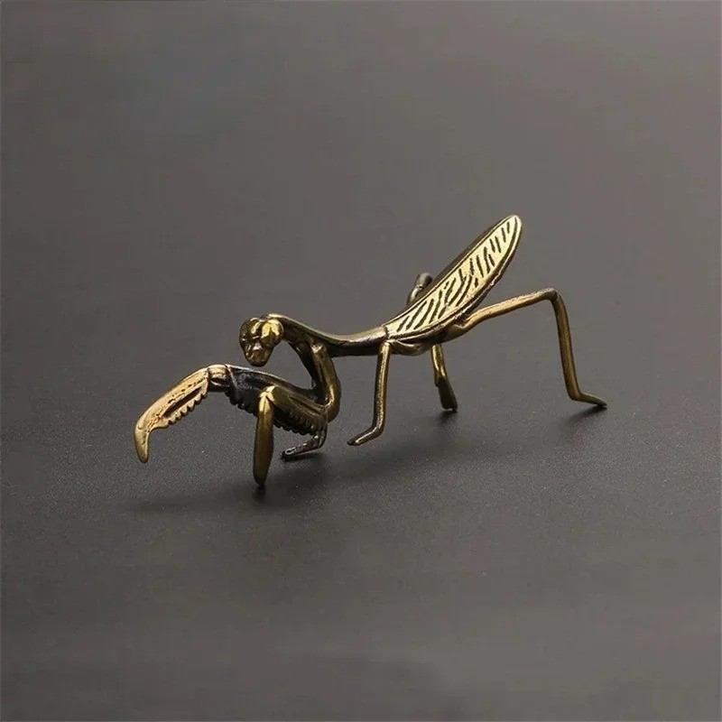 Metal Animal Ornament Home Vintage Brass Mantis Figurine Decor Fashion Gift