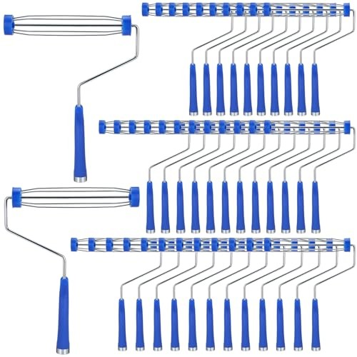 Pack 9 Inch Paint Roller Frame 5 Wire Galvanized Roller Handle Brush 18 Bule
