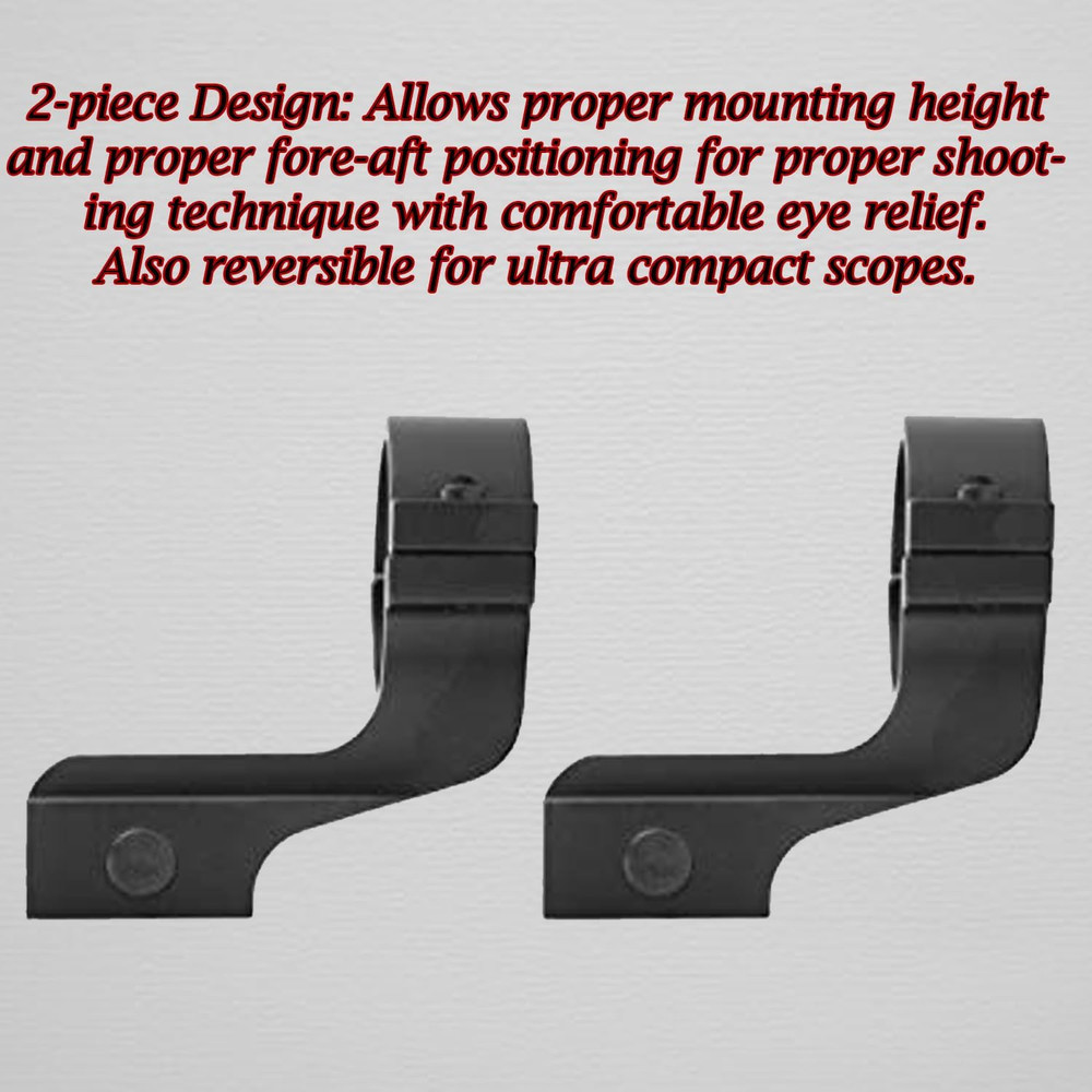 Offset Reversible 1 Inch Diameter Rifle Scope Rings 1 Scope Mount...