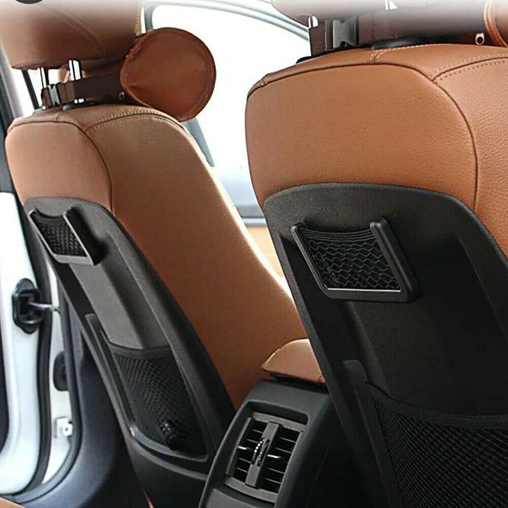 2x Medium Car Mesh Storage Rack Adhesive Mesh Pouch Cell Phone Pouch