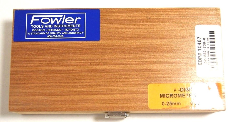 Fowler 52-222-738 Metric Outside Digit Micrometer Head 0-25mm