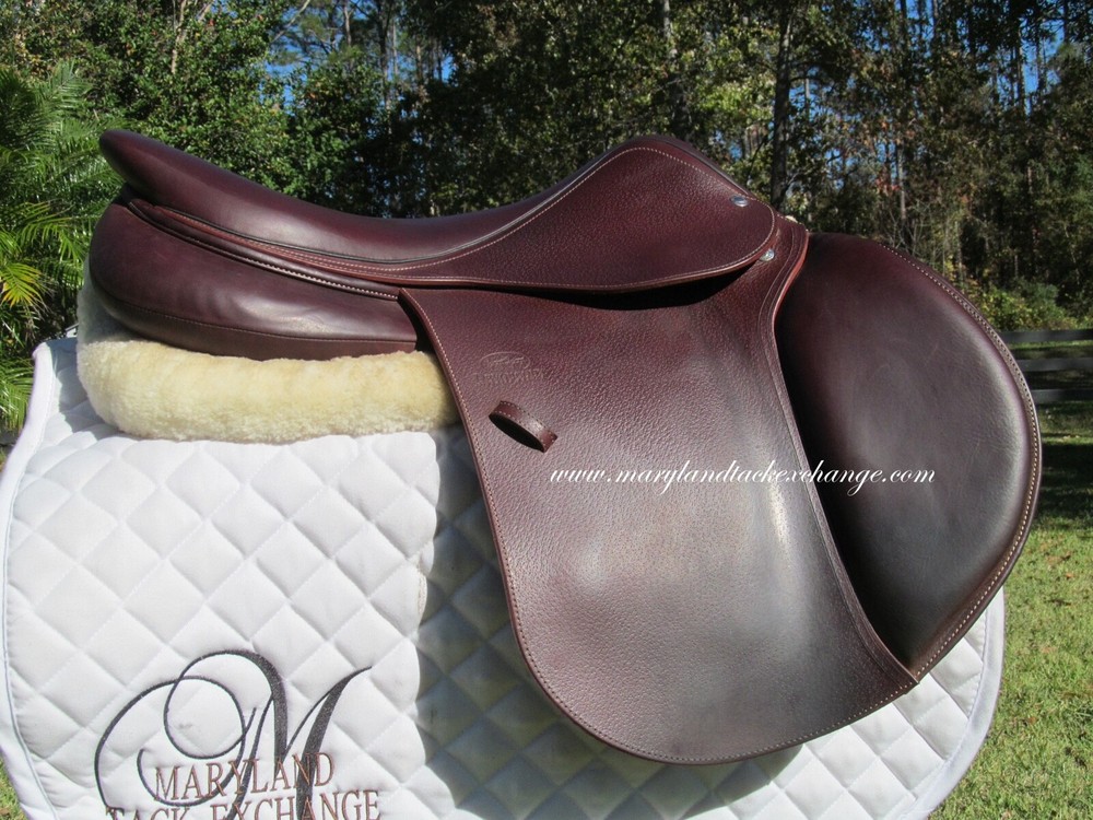 18" DEVOUCOUX BIARRITZ S close contact jumping saddle-2A FLAPS-2017 MODEL