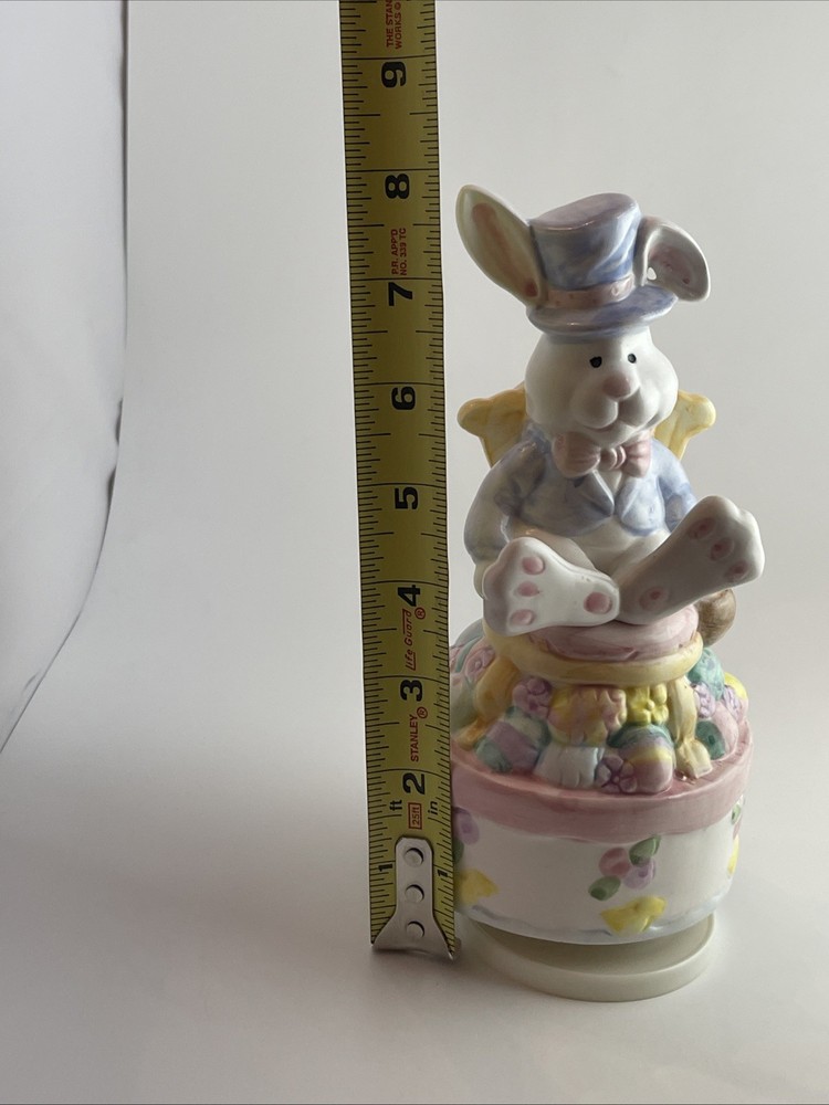 Easter Bunny Ceramic Figurine 8" tall