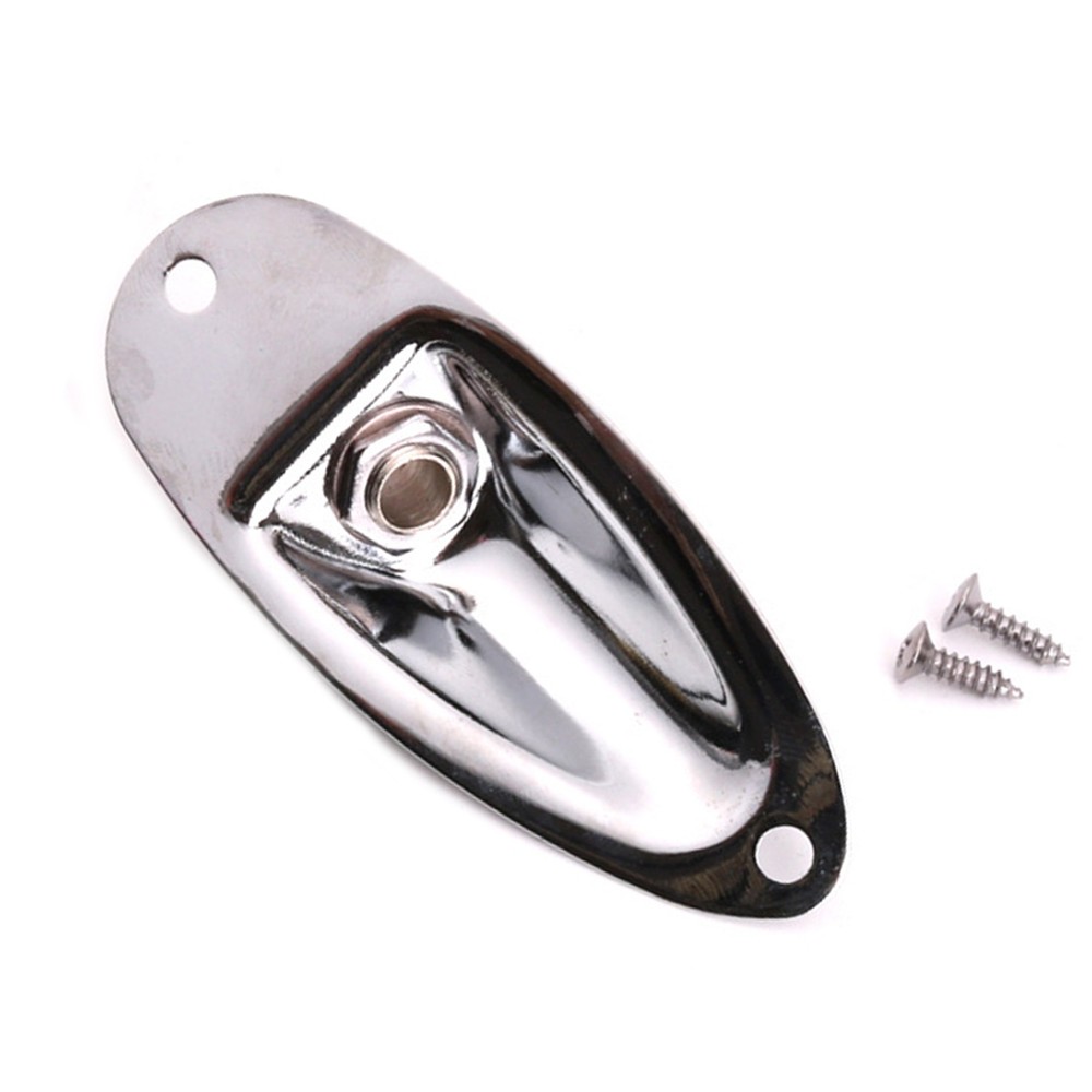 Loaded Boat Guitar Pickup Output Input Jack Plug Socket For FD Strat Silver y