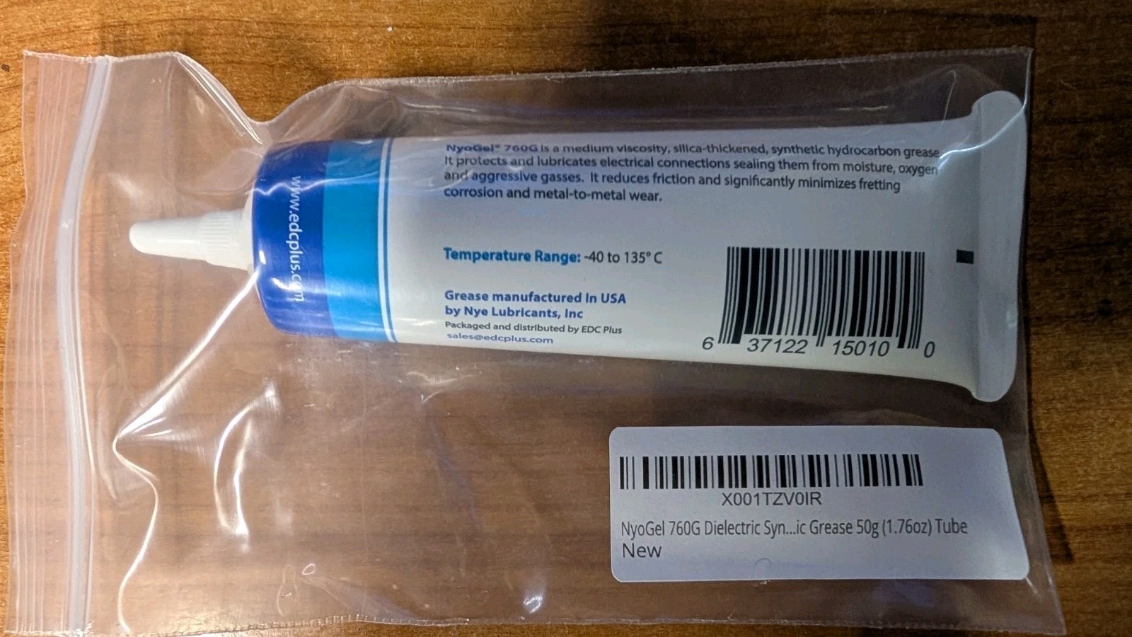 NyoGel 760G 50g (1.76oz) Tube Synthetic Flashlight Lubricant grease