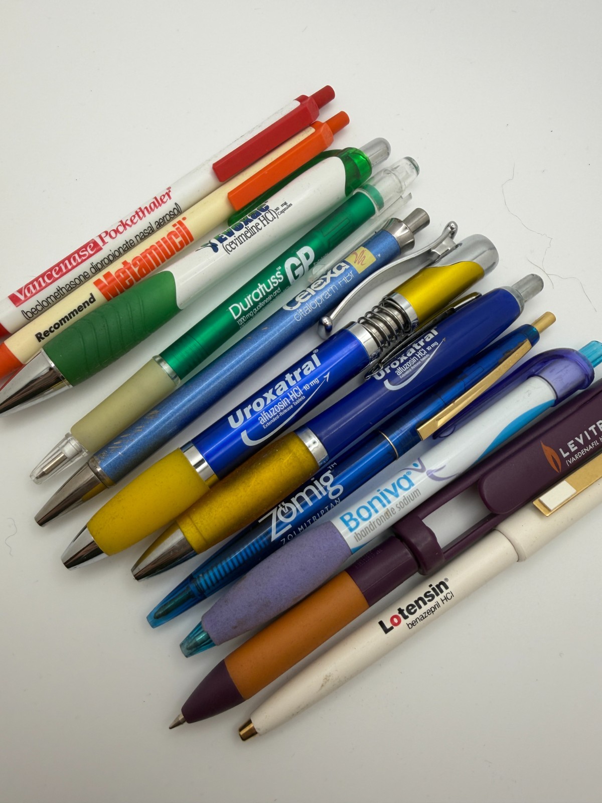 Collection Various RX Pharma Drug Rep Promotional Pen Lot of 11 Tested Working