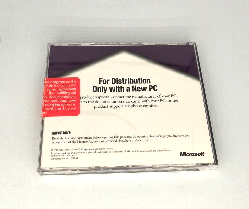 VINTAGE SOFTWARE ENCARTA 95 ENCYCLOPEDIA CD SOFTWARE WINDOWS 95 RM4-SW3