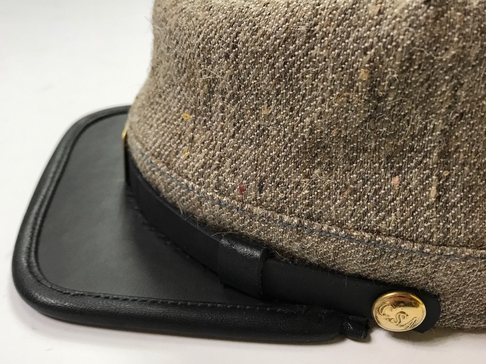 CIVIL WAR CSA CONFEDERATE JEAN WOOL KEPI FORAGE CAP HAT-MEDIUM