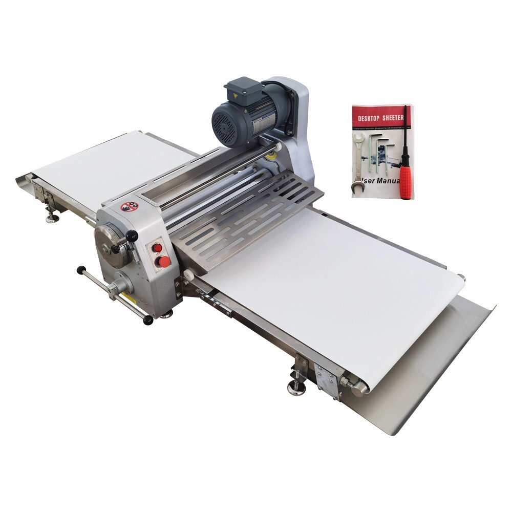 110V Commercial Dough Sheeter Roller 600mm Dough Rolling Machine
