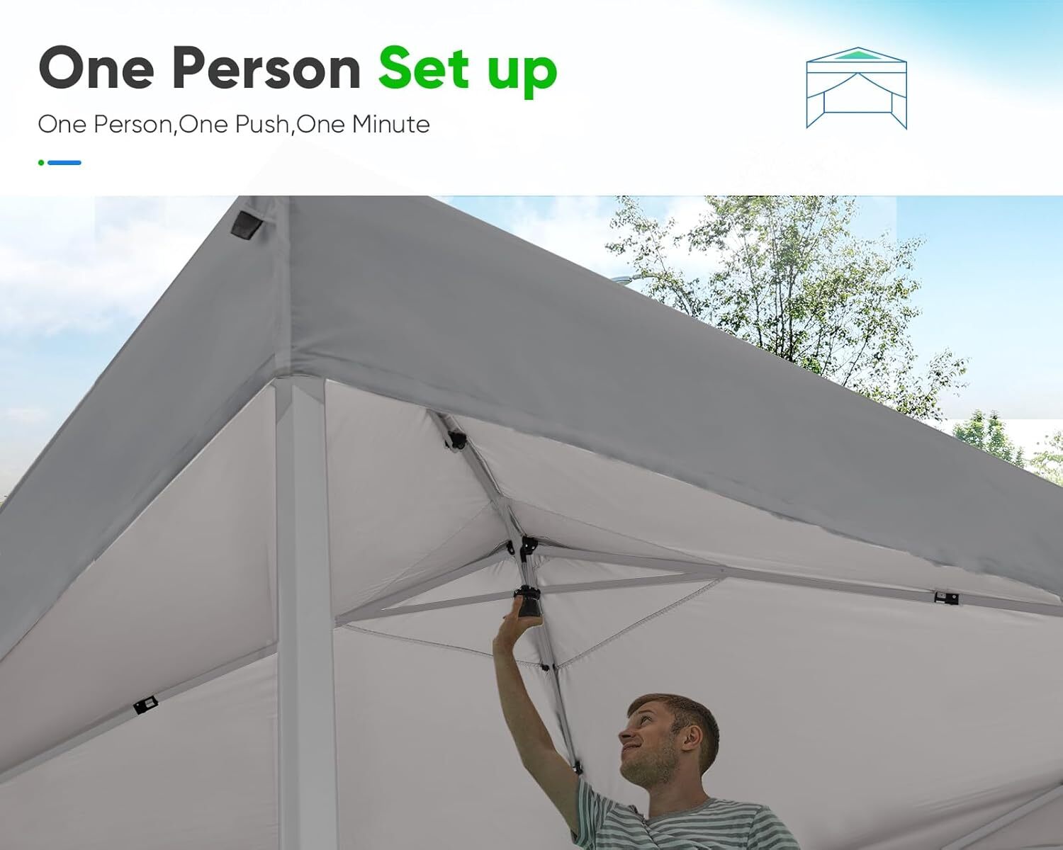 Quictent Waterproof 8x8 Pop up Canopy Tent with Sidewalls and Roll-up Windows