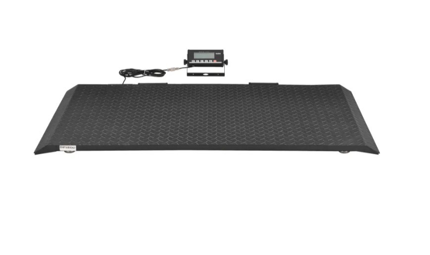 Digital Floor Scale With LCD Indicator & Stand, 2,000 lb x 1 lb