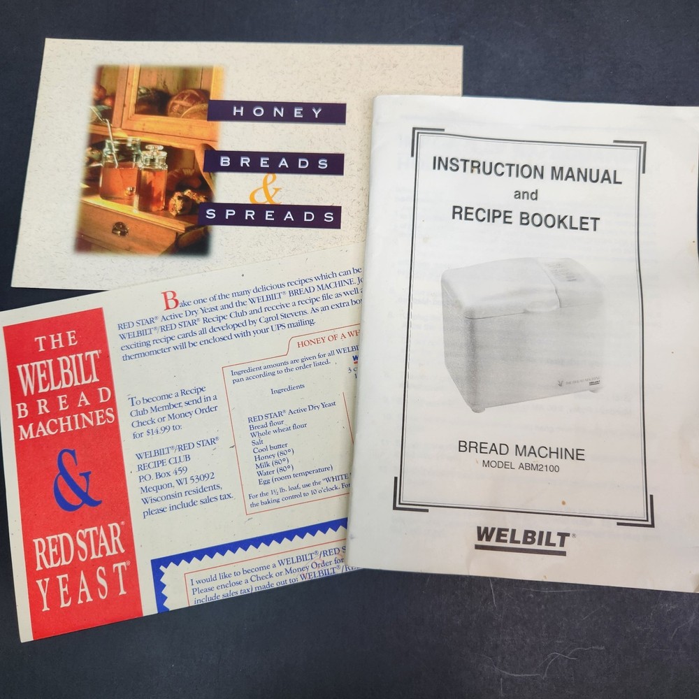 Welbilt Bread Machine 1 lb & Dough Maker 1.5 lb ABM2100 Fully Automatic Complete