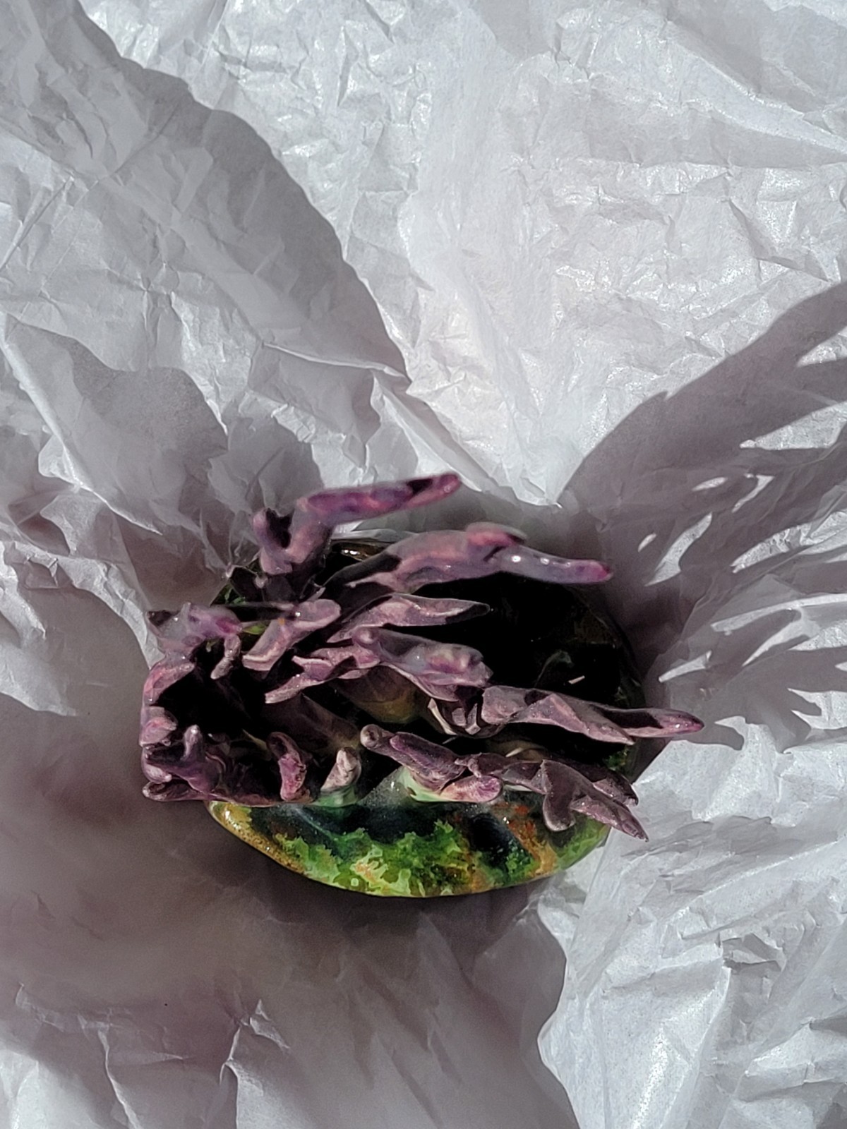 Rare Vintage Early Lorenzen Lantz Nova Scotia Clay Mushroom Clavaria Amethystina