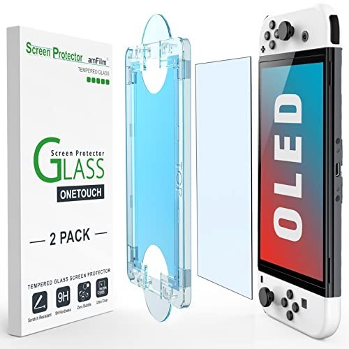 Auto-Alignment OneTouch Screen Protector for Nintendo Switch OLED 7" - 2 Pack, T