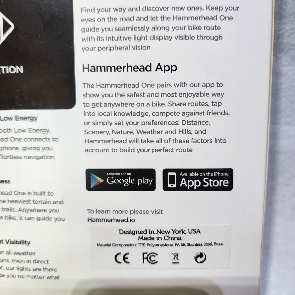 Hammerhead First Edition Bicycle Navigation Tool App Bluetooth with New Mount