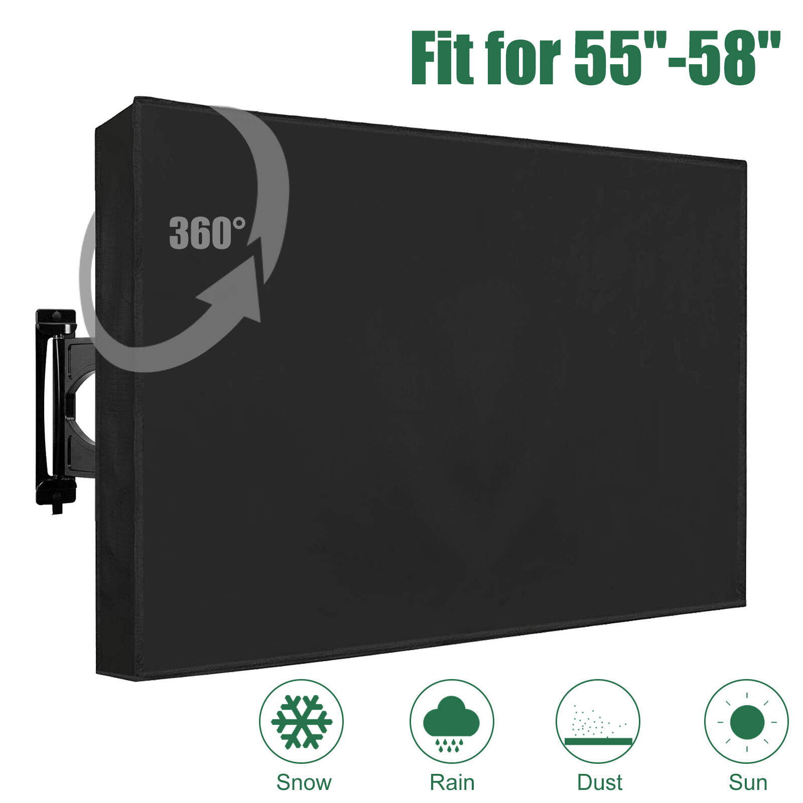 55-58 inch Outdoor TV Cover Fitted Waterproof Weatherproof Television Protector