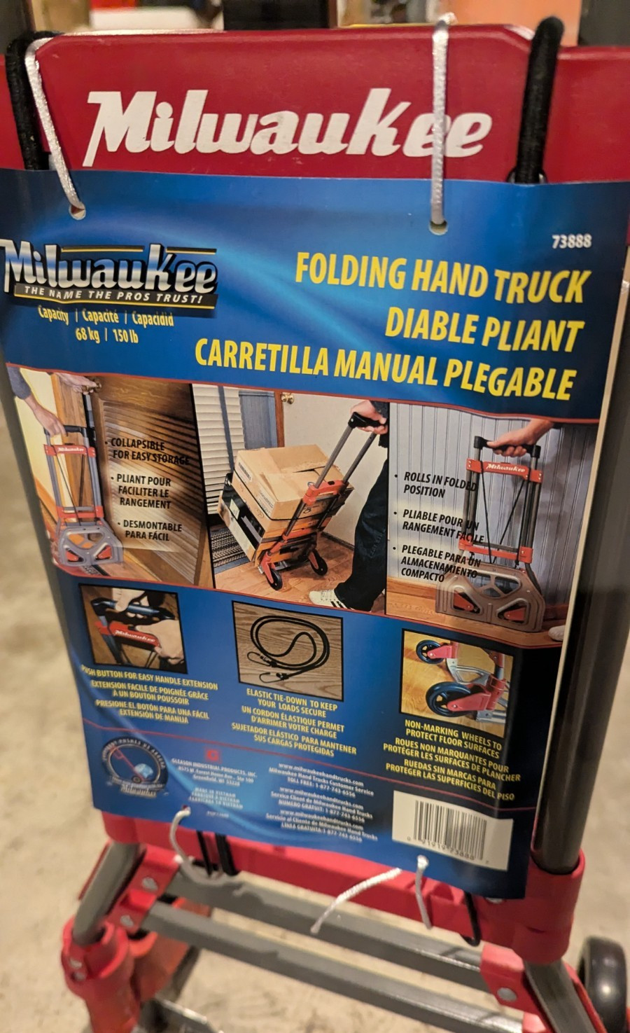 1 - NEW Milwaukee Hand Truck Folding Dolly 150 lb Cart Fold-Up Portable Moving