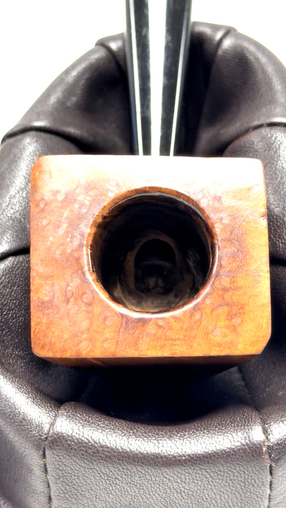 No Name- Unique Shaped Smooth "Imported Briar Root" Triangular / Square Stummel