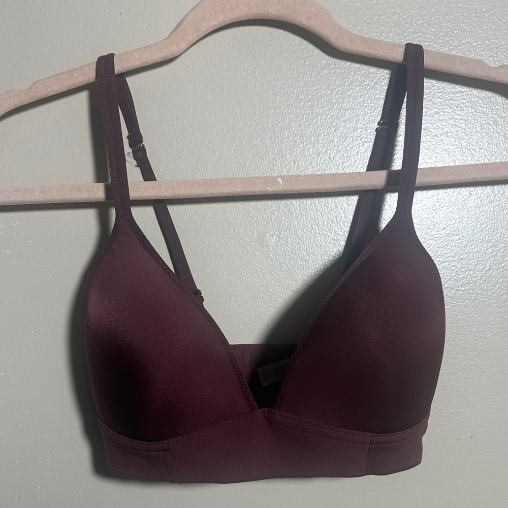 Aerie Maroon Full Coverage Wireless Bra | 32C