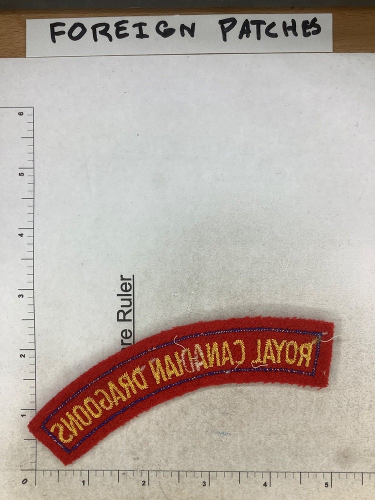 VINTAGE ROYAL CANADIAN DRAGOONS PATCH
