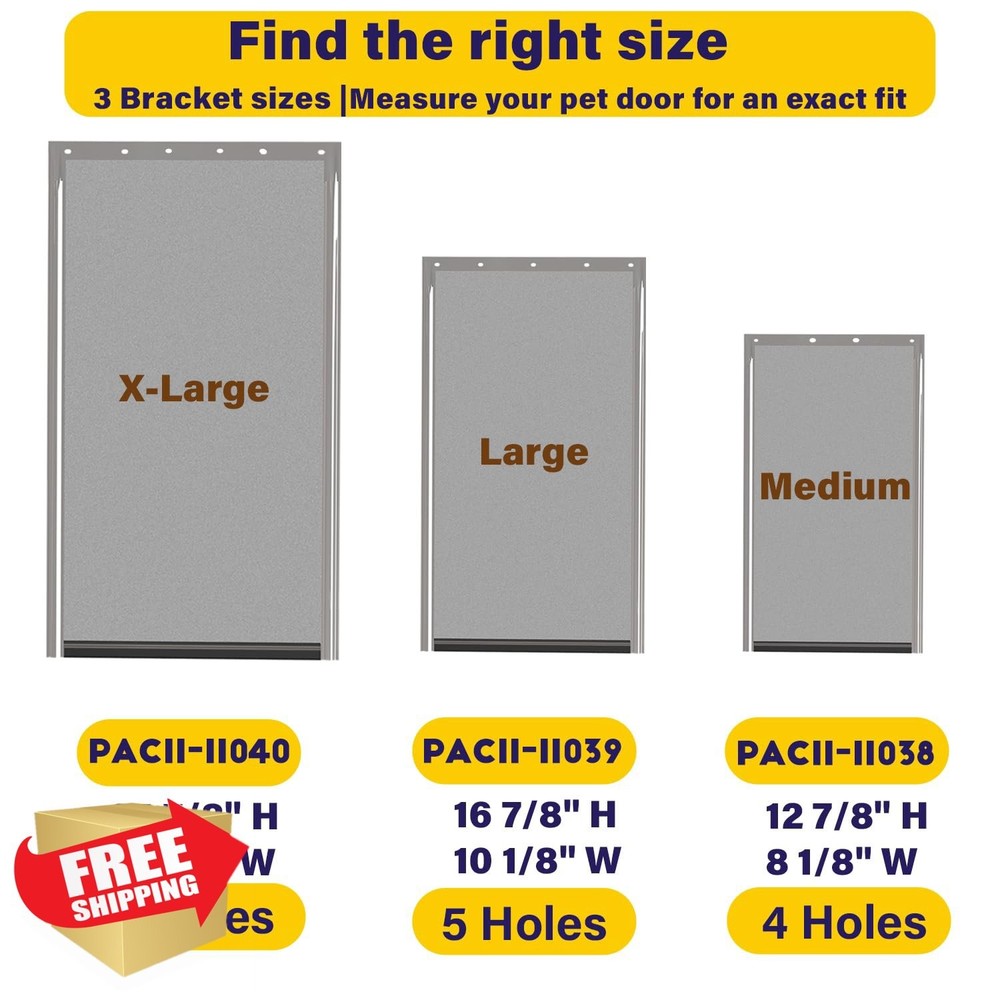 Pet Door Replacement Flaps Large Smoky Translucent 2PCS