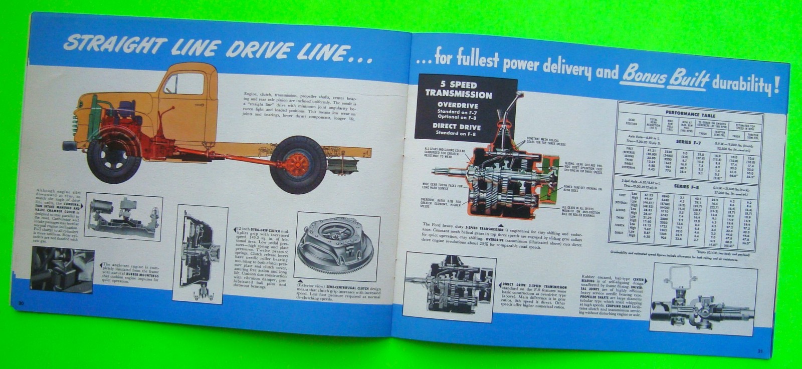 1948 FORD HEAVY-DUTY TRUCK DLX 28-pg COLOR CATALOG Brochure BIG RIG SERIES Xlnt+