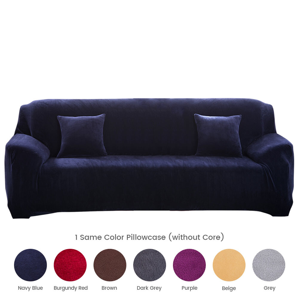 Stretch Plush Thick Sofa Covers 1 2 3 4 Seater Couch Chair Slipcover Protector