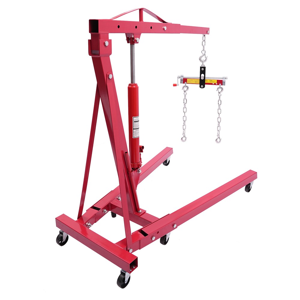 Engine Hoist & Leveler Cherry Picker Folding Hydraulic Crane Lift Tools 4400 LBs