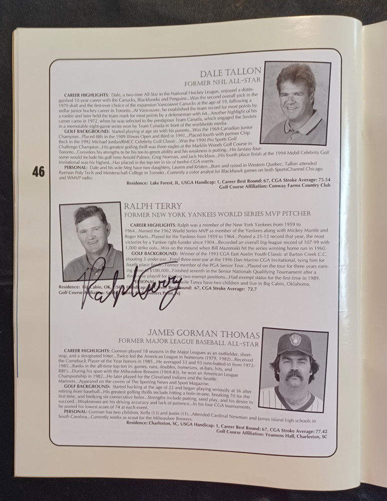 CGA Classic Chicago - SIGNED GOLF PROGRAM - HUGE AUTOGRAPH COLLECTION 1996