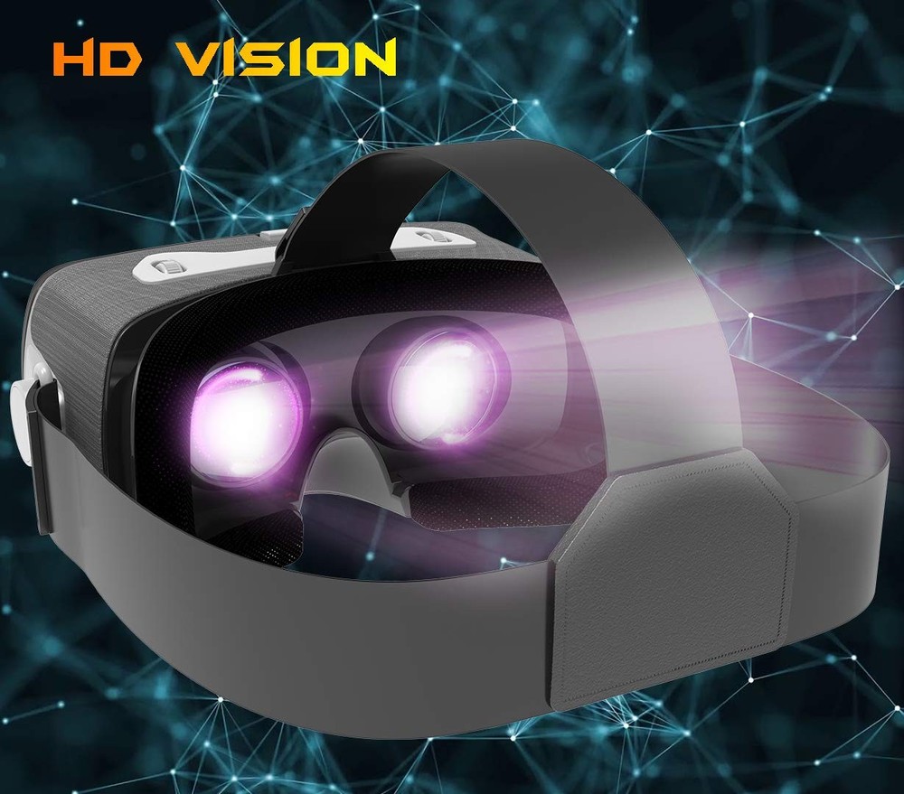 VR Headset with controller - Virtual Reality gaming - 3D glasses Compatible with