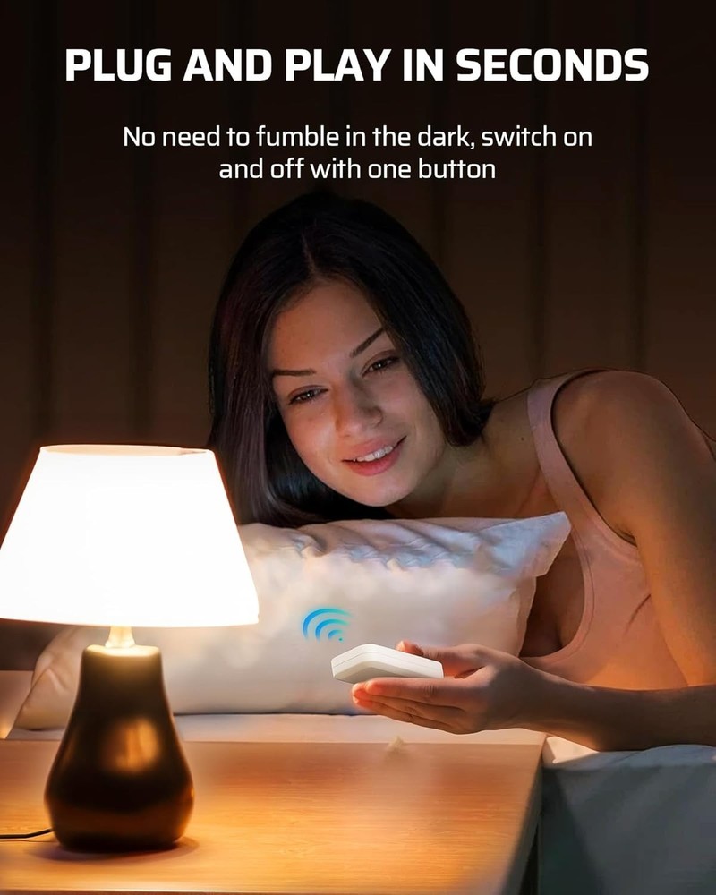 Compact 100ft RF Range Remote Light Switch Kit - Easy Install, Safe & Versatile