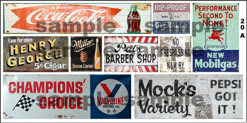HO SCALE WEATHERED BUILDING GHOST SIGN DECALS #20a