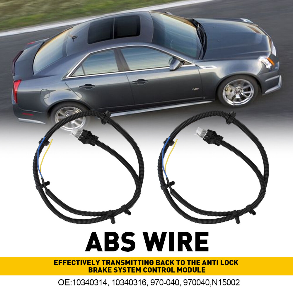 2PCS ABS WHEEL SPEED SENSOR WIRE HARNESS FRONT LEFT/RIGHT FOR 00-15 CHEVY IMPALA