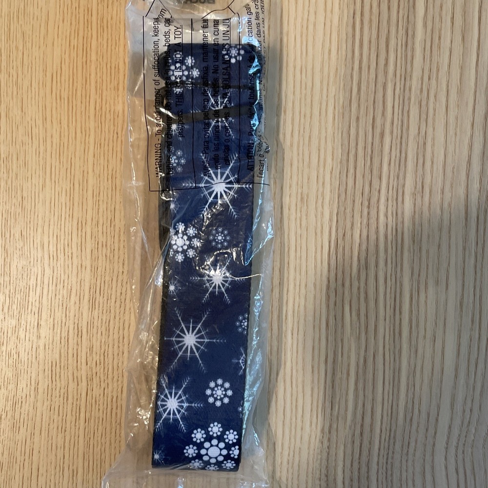 Buckle Down Guitar Strap Blue With White Snowflakes