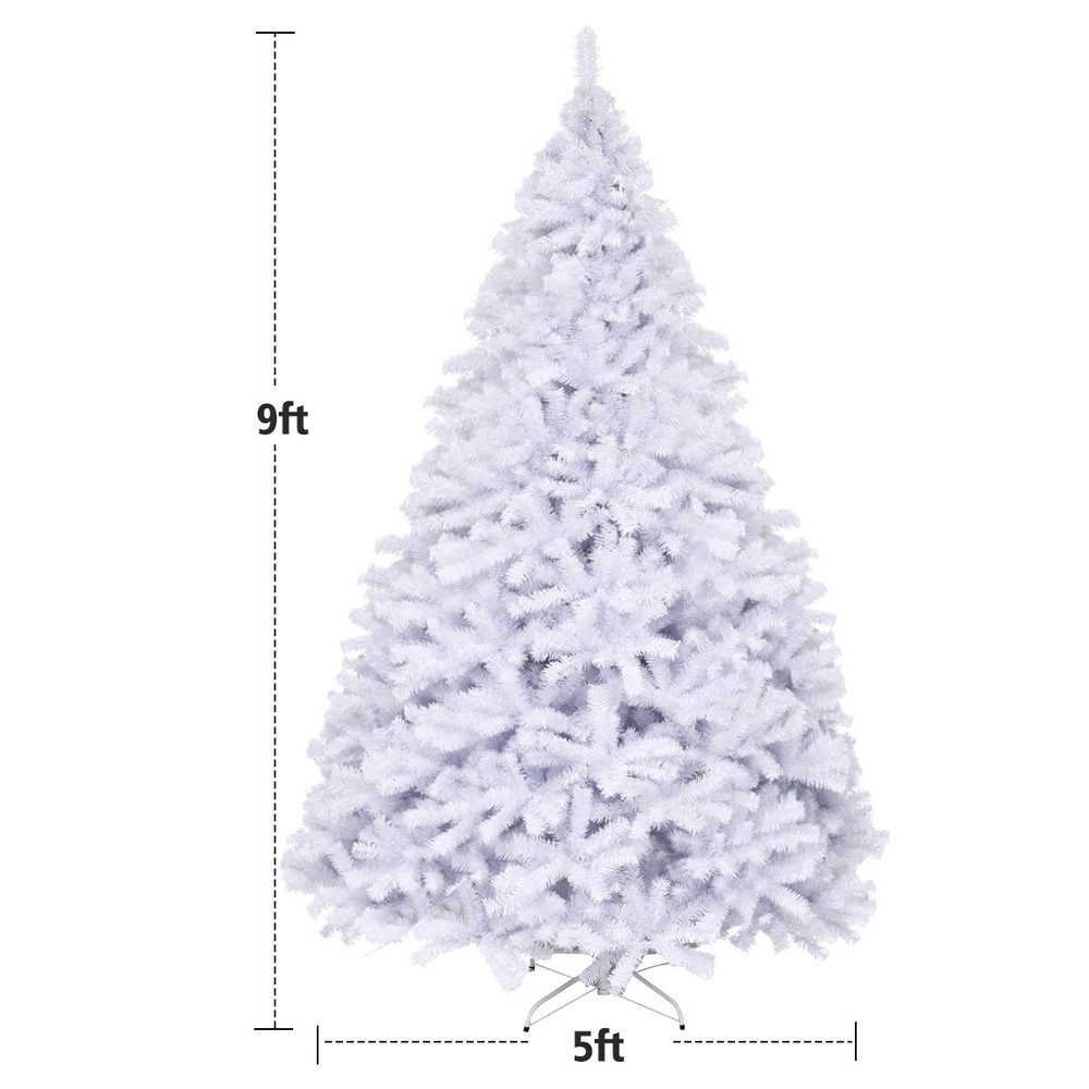 Costway 9Ft Hinged Stand Artificial Christmas Tree Great Pine Tree 2132 Tips