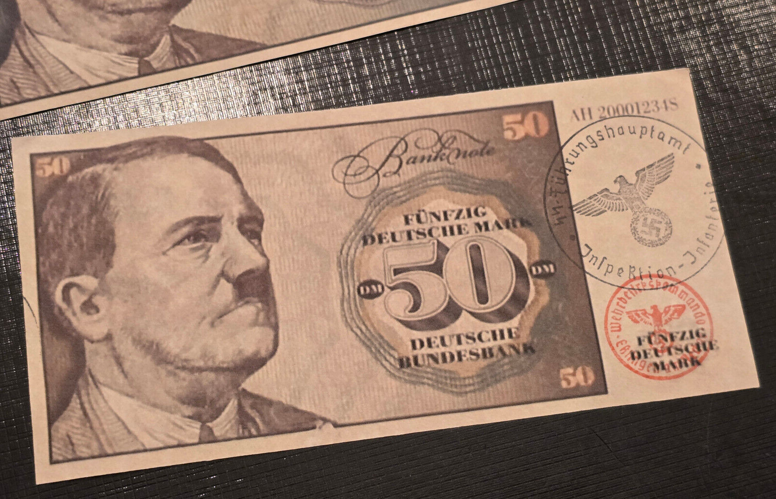 THIRD REICH CURRENCY Adolf Hitler Banknotes Reichsbanknotes x 2 20 + 50 Mark