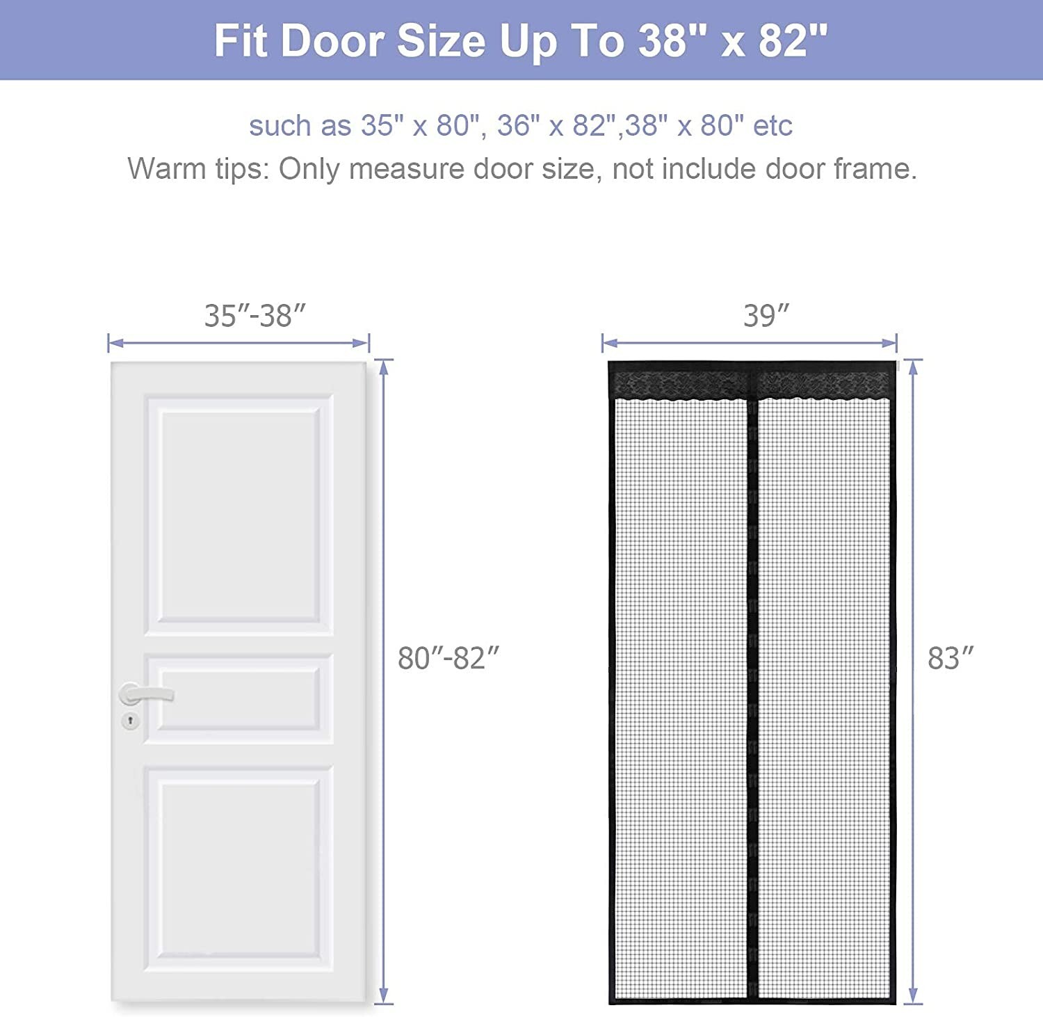 Magnetic Screen Door Retractable Mesh Net Pet Patio Hands Free Mosquito Magic