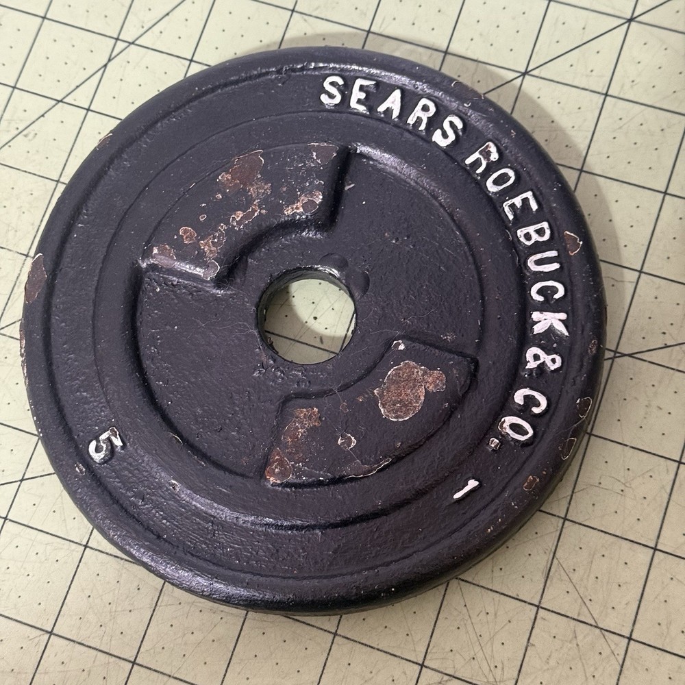 VTG Sears Roebuck & Company Stackable Standard 5 Lb Weight