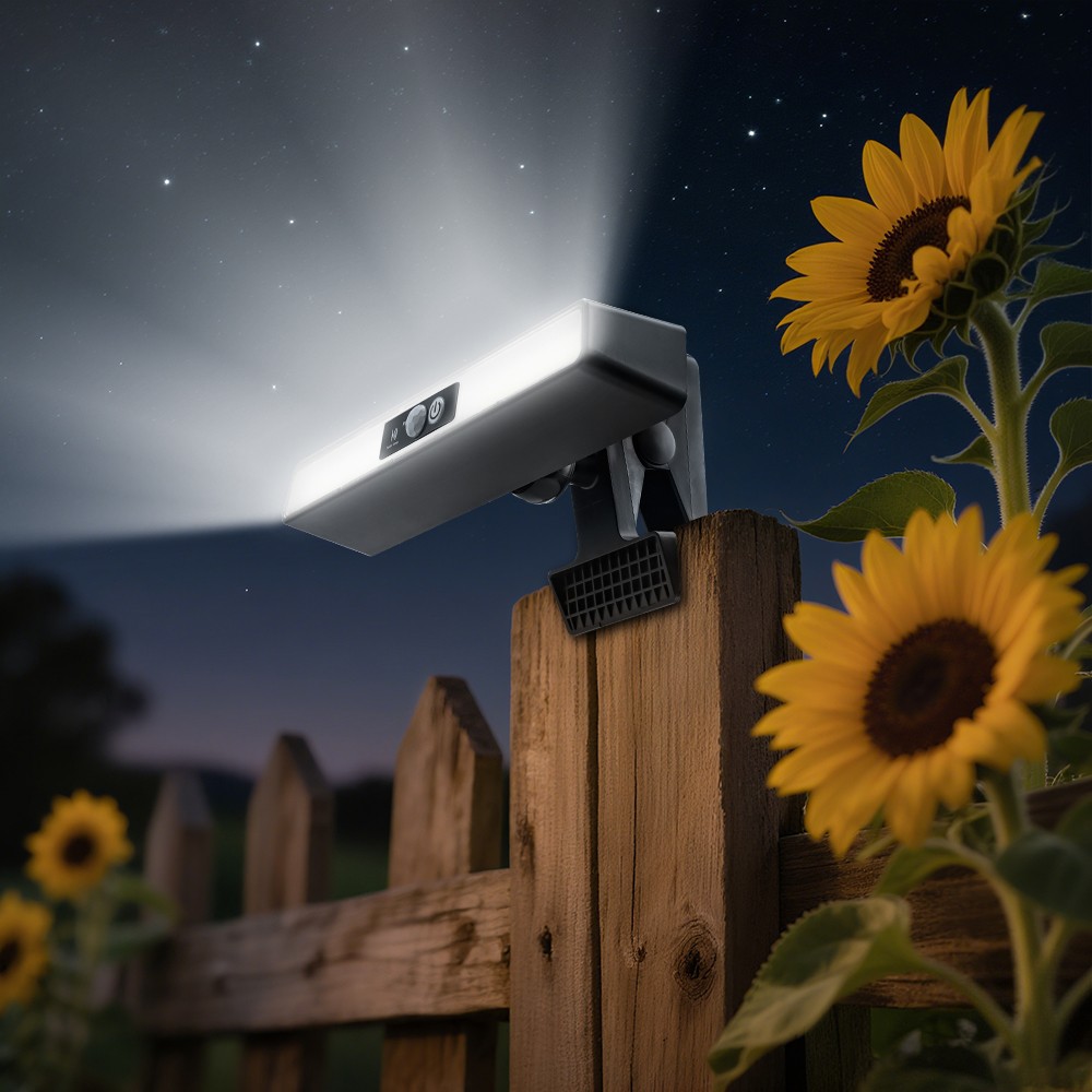 Solar Lights Outdoor Tree Clip Motion Sensor Security Wall Camping Light 3 Modes